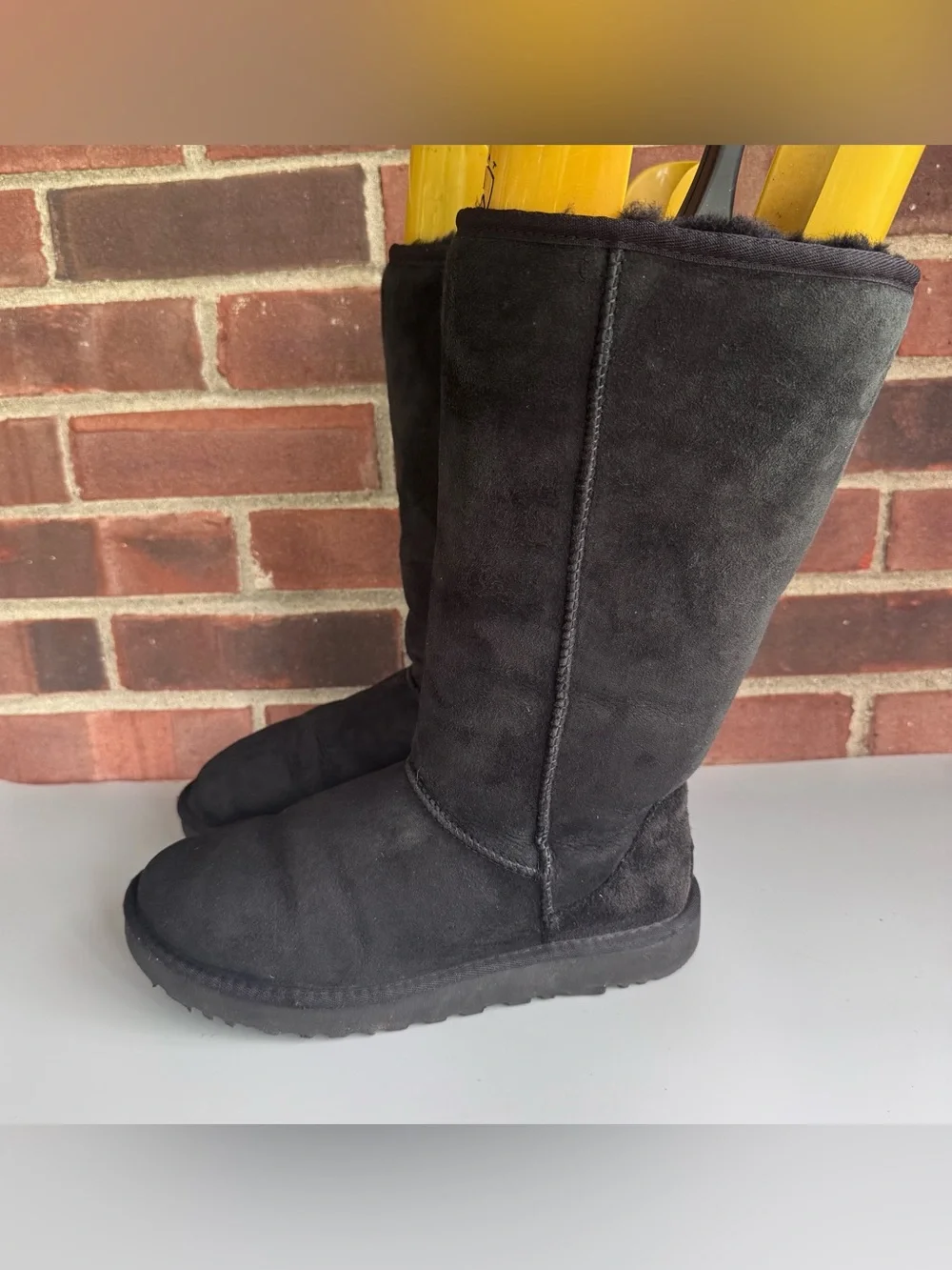 UGG Classic Tall II Black Sheepskin Boots Women’s US 9 M Style 1018224
